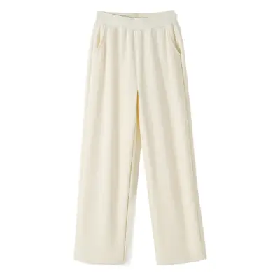 Women's Fleece Lined Wide Leg Pants Black