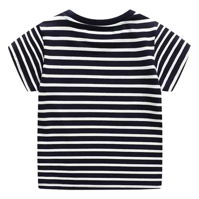 Boys Striped T-Shirt with Toy Print