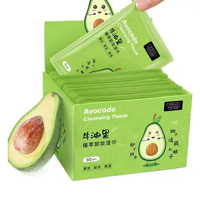 Avocado Makeup Remover Wipes 30 Pcs 24h Delivery
