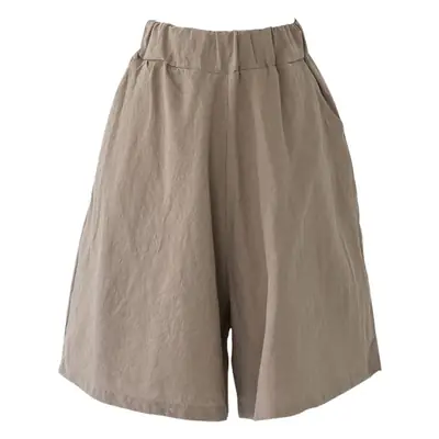 Women Cotton Linen Five Point Shorts Large Size 199
