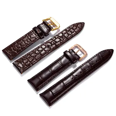 Crocleon Genuine Leather Watch Straps Black Brown