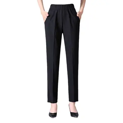Middle-Aged Women's Velvet Leggings Winter Warm High Waist