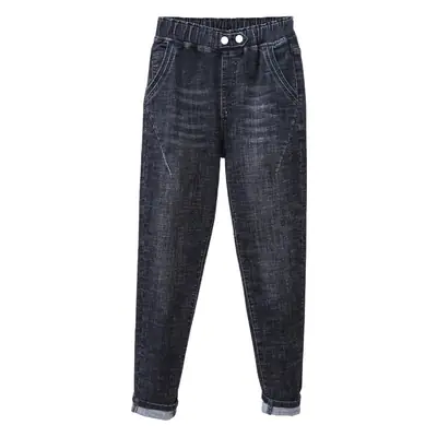 Women's Elastic Waist Jeans Winter 200kg