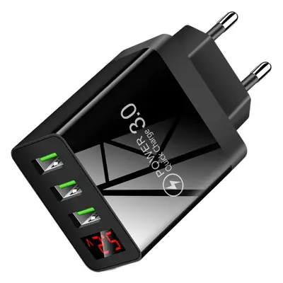 QC3.0 3USB Digital Display Fast Charging Charger