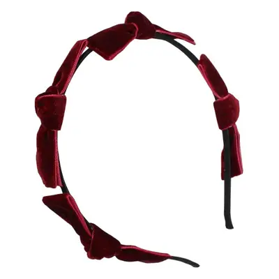 Red Velvet Bow Hair Band for Women