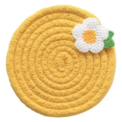 Pink Heat Insulated Small Flower Coaster Mat