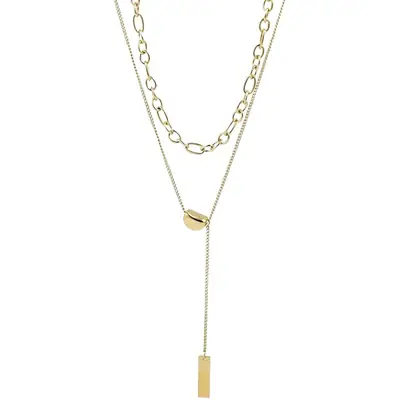 Titanium Steel Lucky Bean Necklace Women's Clavicle Chain