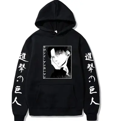 Attack on Titan Hooded Sweatshirt Men Grey