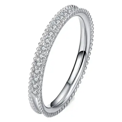 New Deyi S925 Sterling Silver Ring Women's Full Moissanite Row Ring Thousand-Year Ring Return Ring Xiaohongshu Same Style Dropshipping