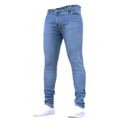 Men's Blue Denim Skinny Pants Tight Fit 1083