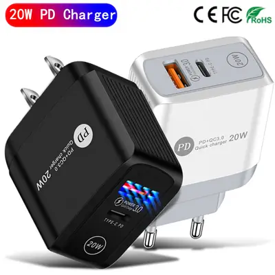 European & American British Standard QC3.0 + PD20W Mobile Phone Charger
