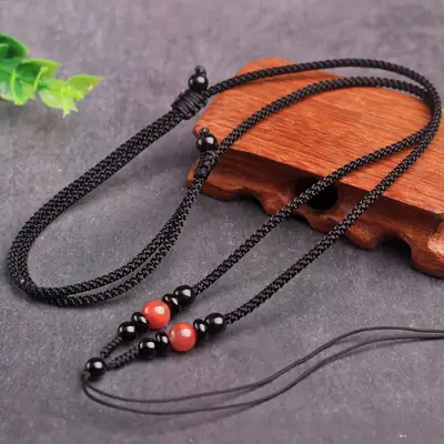 23mm Adjustable Black Rope Necklace for Men Women