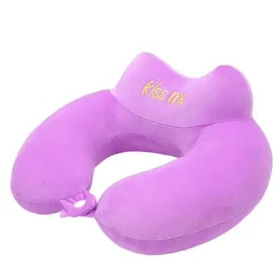 Orange U-Shaped Student Neck Pillow for Travel