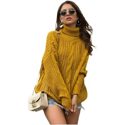 Women's 2025 Twist Turtleneck Sweater Pink