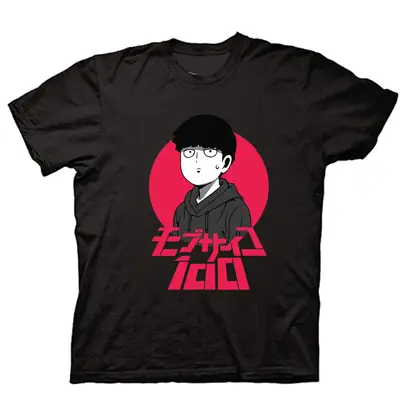 Mob Psycho T-Shirt Black Anime Design