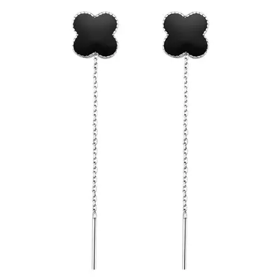 Sterling Silver Four-Leaf Clover Earrings Set
