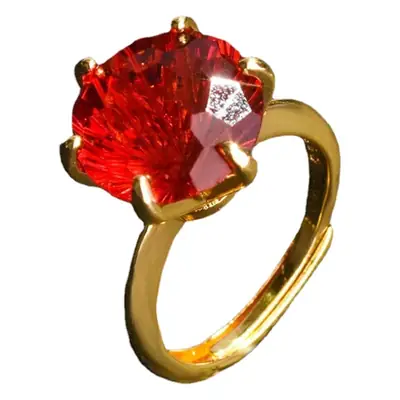 Green Citrine Open Ring for Women Seiko Style