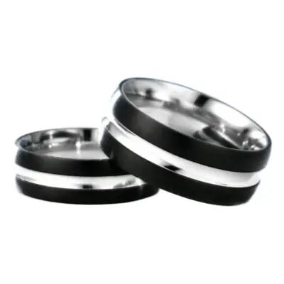 Titanium Steel Couple Rings for Men Women