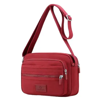 Women's Pink Five-Layer Crossbody Wallet Bag