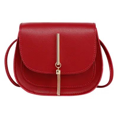 Red Golden Tassel Women's Shoulder Bag
