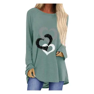 2025 Love Print Long Sleeve T-Shirt Women