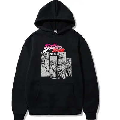 Yellow JOJO Comic Hoodie for Men Women