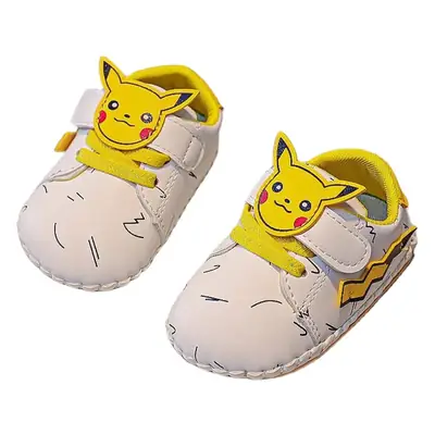 Dropshipping 2025 Autumn Baby Closed-Toe Anti-Kick Soft Sole Pre-Walking Shoes for Boys with Leather Cartoon Flashing Lights