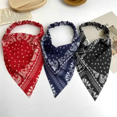 Red French Pattern Cashew Headband for Men Women