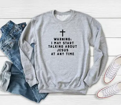 Black Cross Warning Sweatshirt Casual Top