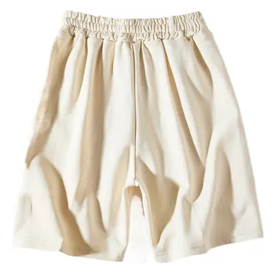 Men Knitted Printed Shorts Cream Japanese Style
