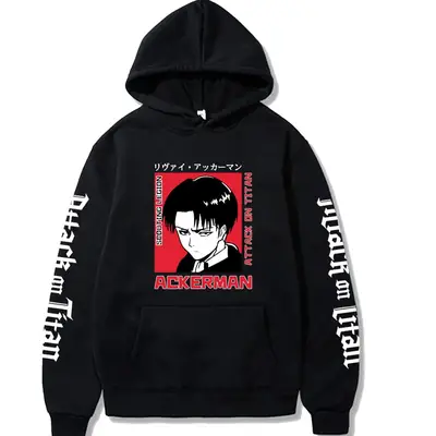 Cross-Brand Attack on Titan Hoodie Black Youth