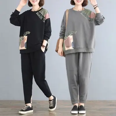 Women Korean Style Loose Belly Slim Fat Increase Suit Grey