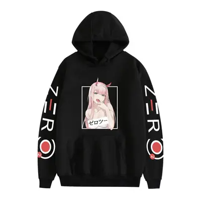 Zero Two Darling Hoodie Black Casual Wear