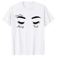 Tied Eyelash Pattern Printed T-Shirt White