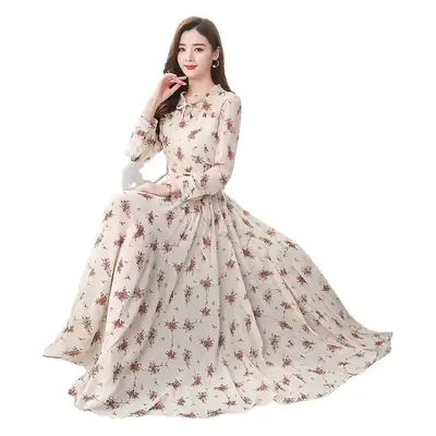 Elegant Floral Long Sleeve Dress for Women