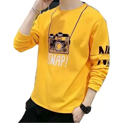 Long Sleeve T-Shirt Men Korean Style Loose Autum 2022