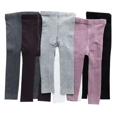 Spring & Autumn Knitted Cotton Kids Leggings Set