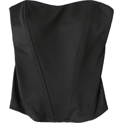 Black Strapless Camisole Vest for Women Summer Wear
