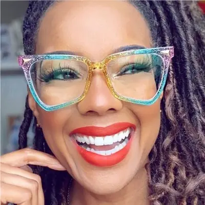 Women's Glitter Cat-Eye Sunglasses European American Style