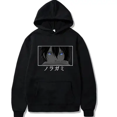 Noragami Yato Hooded Sweatshirt Black Harajuku Men Women