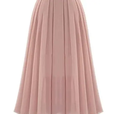 Black Pleated High Waist Skirt for Women Spring Summer