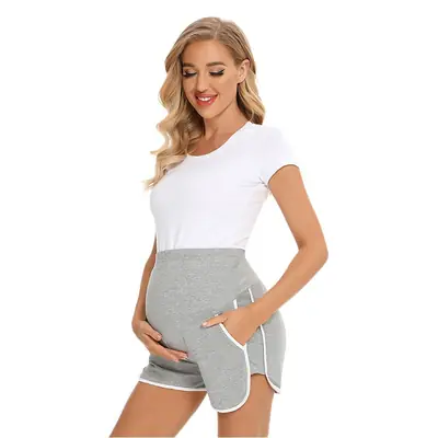 Pregnant Women's High Waist Belly Support Shorts Set