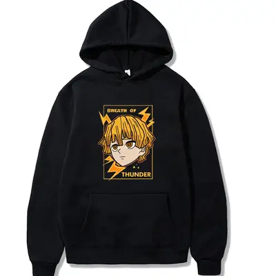 White Cross-Brand Hooded Sweatshirt with Anime Design