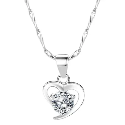 Heart Shaped Gold Plated Necklace for Women Valentine's Day
