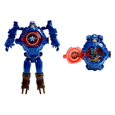 Iron Man Projection Watch for Kids Red Gold