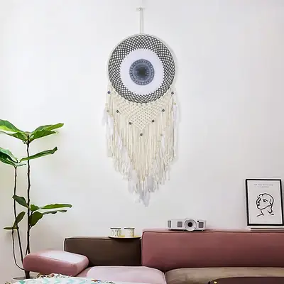 Blue Enchantress Dream Catcher 40cm Feather Decor