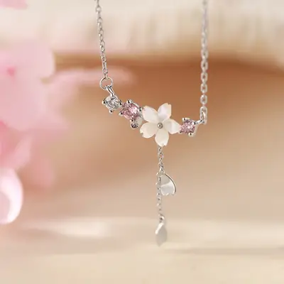 Korean Style Pearl Tassel Necklace for Women
