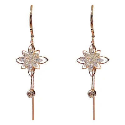 Dongdaemun New Zircon Flower Earrings S925 Silver
