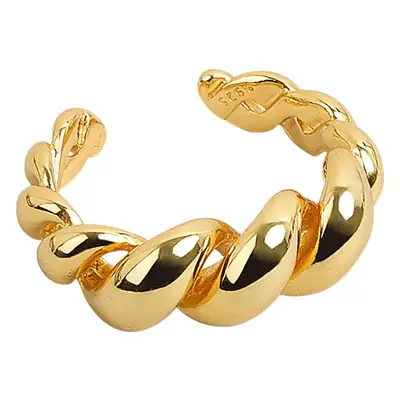 Three-dimensional Gold Plated French Finger Ring