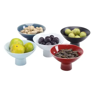 Light Blue High Foot Ceramic Tea Tray 13cm